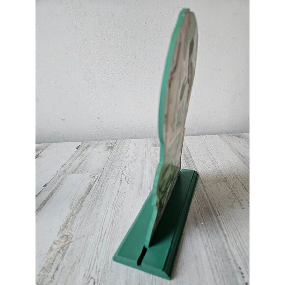 Ohio St Patrick's Day harp angel cherub sign decor glitter green spring home dec - Picture 7 of 9